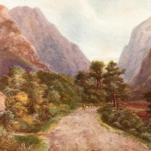 1911 Killarney Ireland Vintage Print - Gap of Dunloe Watercolor Art