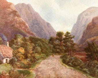 1911 Killarney Irland Antique Print - Gap of Dunloe Aquarell Kunst