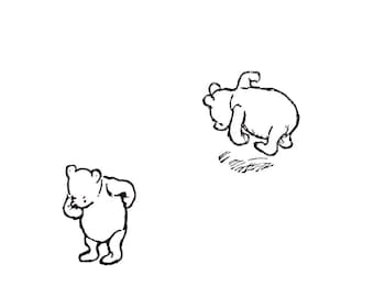 Vintage Winnie de Poeh-boekafdruk - kunstcadeau voor de kinderkamer