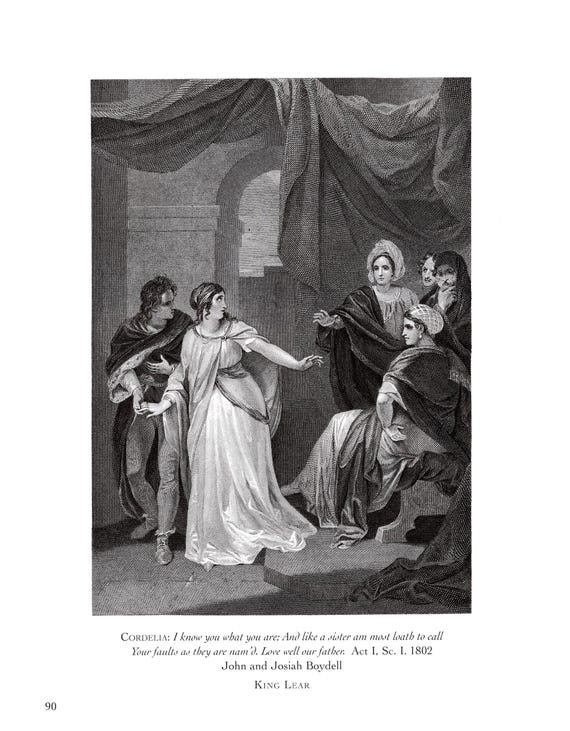 Vintage King Lear Print: Cordelia, Shakespeare Art by Boydell - Etsy