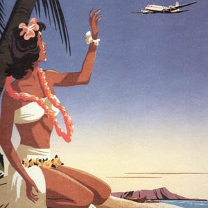 Vintage Reiseposter von Canadian pazifischer Fluglinien - Originaldruck - Goldenes Zeitalter des Reisens - Einzigartiges Geschenk