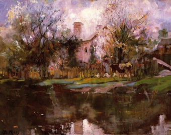 Walter Withers Original Vintage Print - ‘Landscape’ - Australian Landscape Art