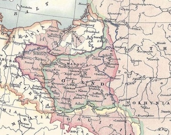 ローマ帝国 3 世紀の地図 アンティーク銅版画 ヨーロッパ地図 1892