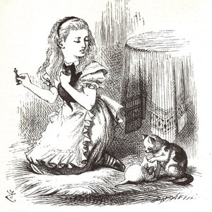 1977 Alice in Wonderland Print: John Tenniel Vintage Illustration