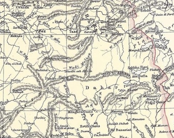古代ギリシャ地図 アンティーク銅版画 ヨーロッパ地図 1892