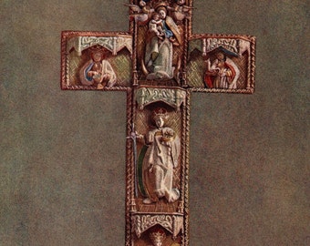 1909 Antique Hungary Print: Cross Embroidered Chasuble by Stokes