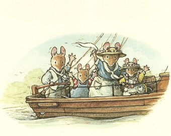 Brambly Hedge "Sea Story" Vintage Print: Jill Barklem Mice Outing