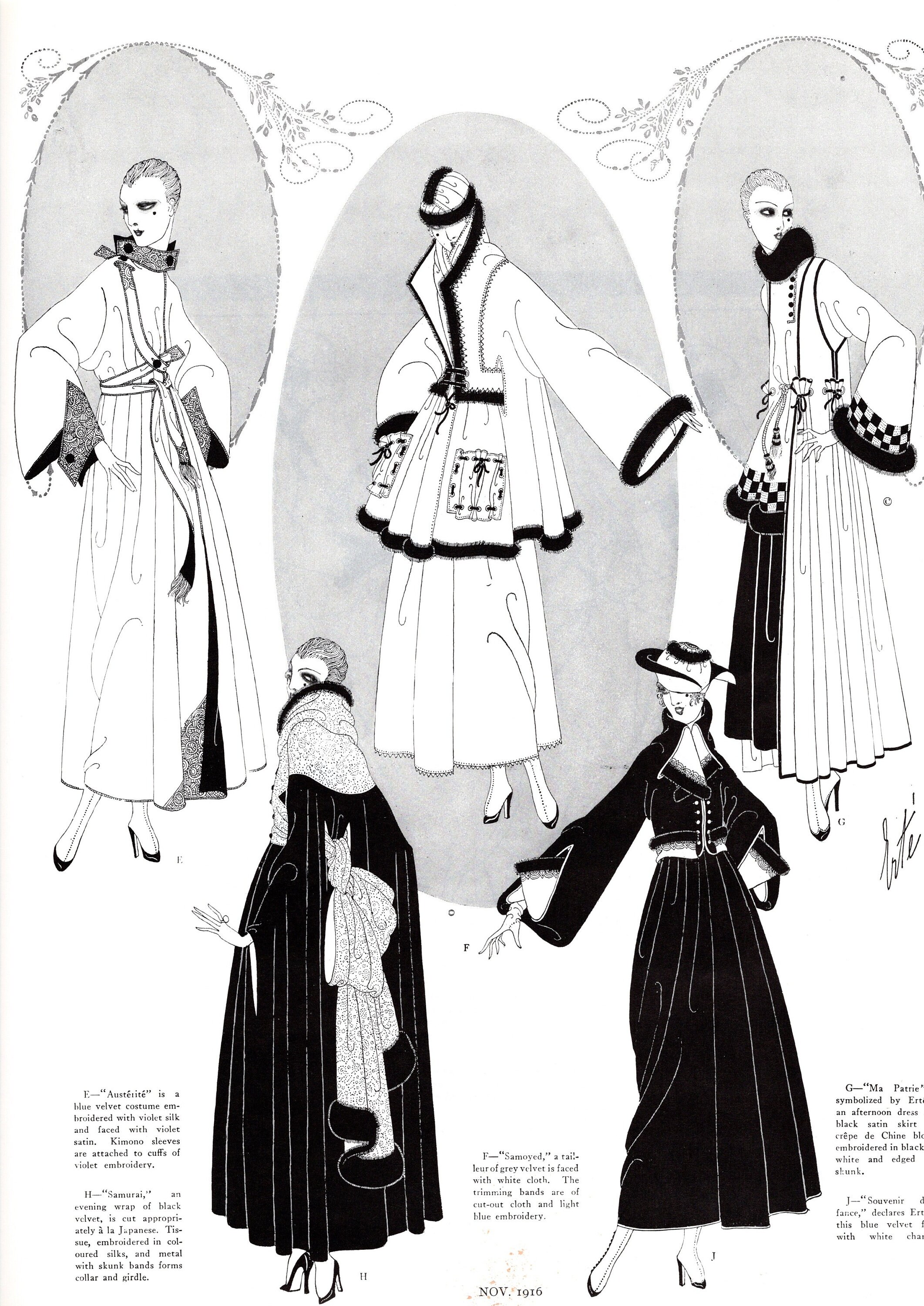 Erté Fashion Designs for Harpers Bazar 1915-1936 Original Vintage Large 2-sided Print Art Deco, Exotic, Elegant, Glamorous Fashion 13 - Etsy Erté Fashion Designs for Harpers Bazar 1915-1936 Original Vintage Large 2-sided Print Art Deco, Exotic, Elegant, Glamorous Fashion 13 - Etsy