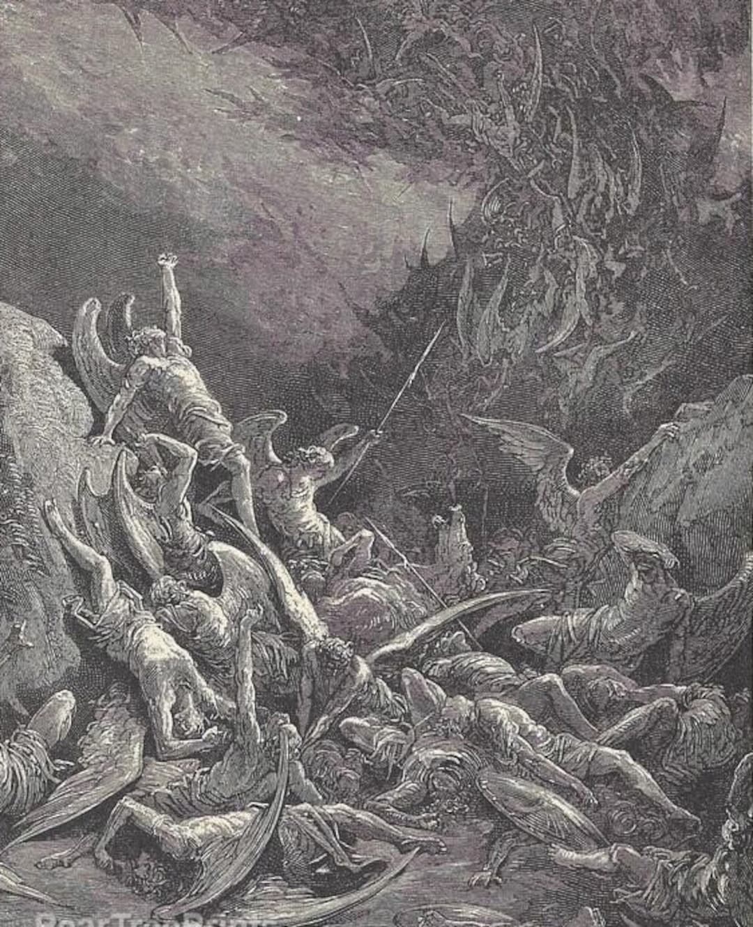 Gustave Doré "paradise Lost" Engraving: 1887 Biblical Art Print - Etsy