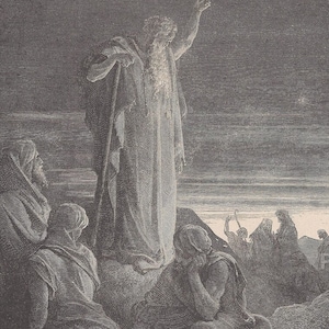 Gustave Doré &quot;Ezekiel Prophesying&quot; Antique Engraving - 1891 Bible Art Print
