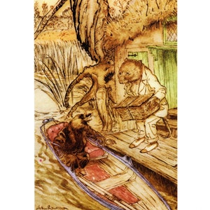 Arthur Rackham 1984 Original Vintage Print - The Wind in the Willows - Classic Storybook Art - Unique gift