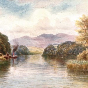 1911 Ireland Vintage Print: The Blackwater, County Waterford