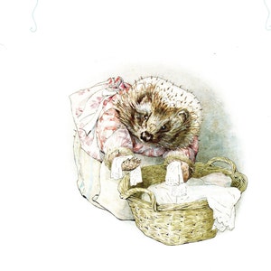 Mrs. Tiggy-Winkle Print: Vintage Beatrix Potter Nursery Art