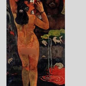 Gauguin Art Print: The Moon and The Earth, Vintage Folio Plate