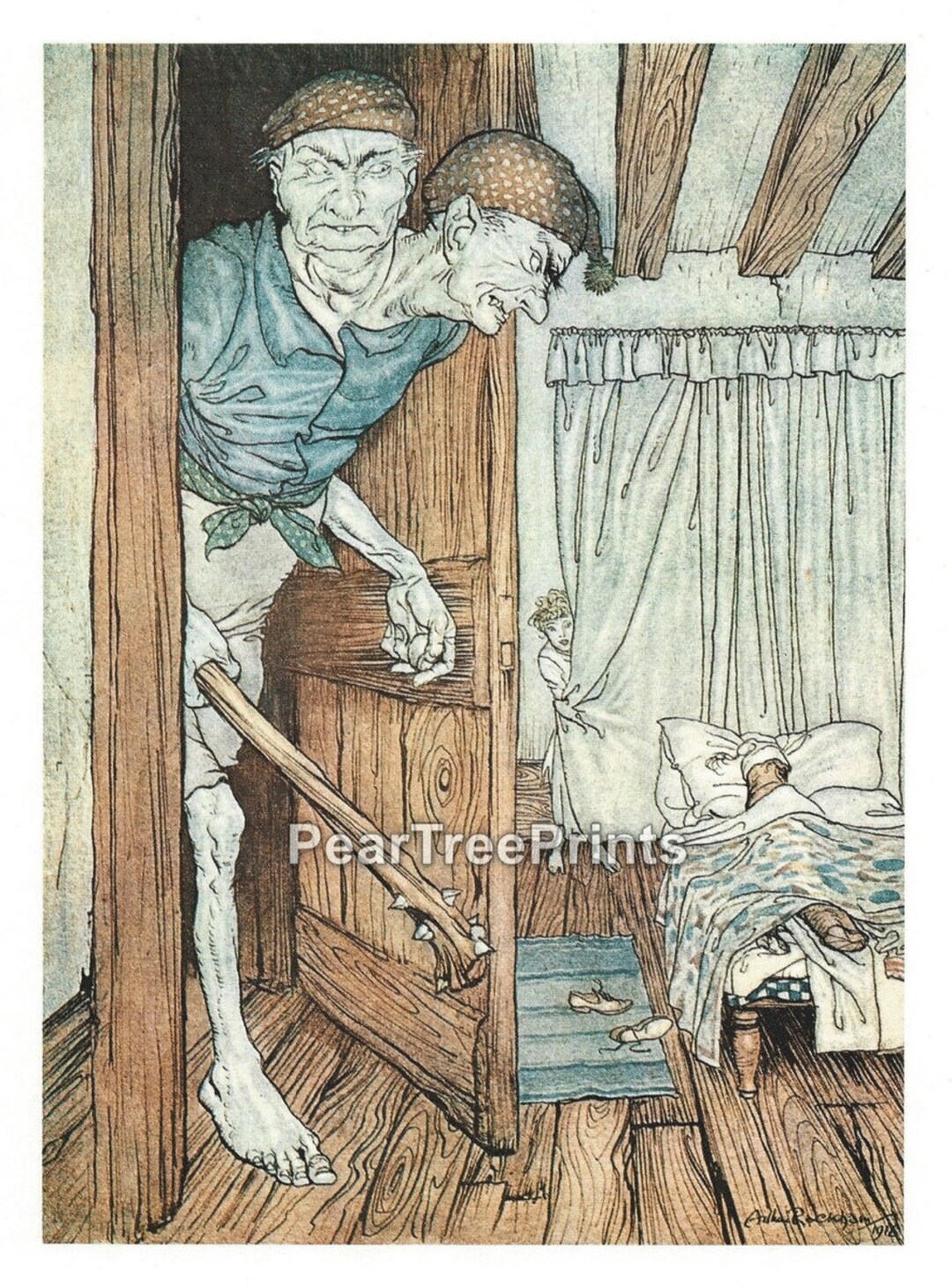 Arthur Rackham 1975 Large Original Vintage Print - Fairy Tale Fantasy ...