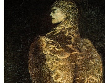 Fernand Khnopff 1896 Original Vintage Symbolists and Decadents Art