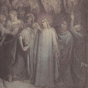 Gustave Doré: &quot;The Betrayal&quot; Antique Bible Illustration Print