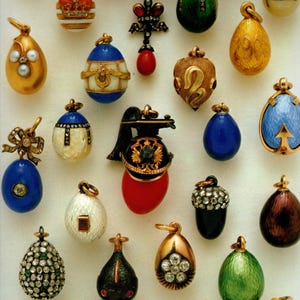 Fabergé Miniature Eggs Vintage Large Book Print - Imperial Russian Fantasies - Gift for Art and Beauty Lovers