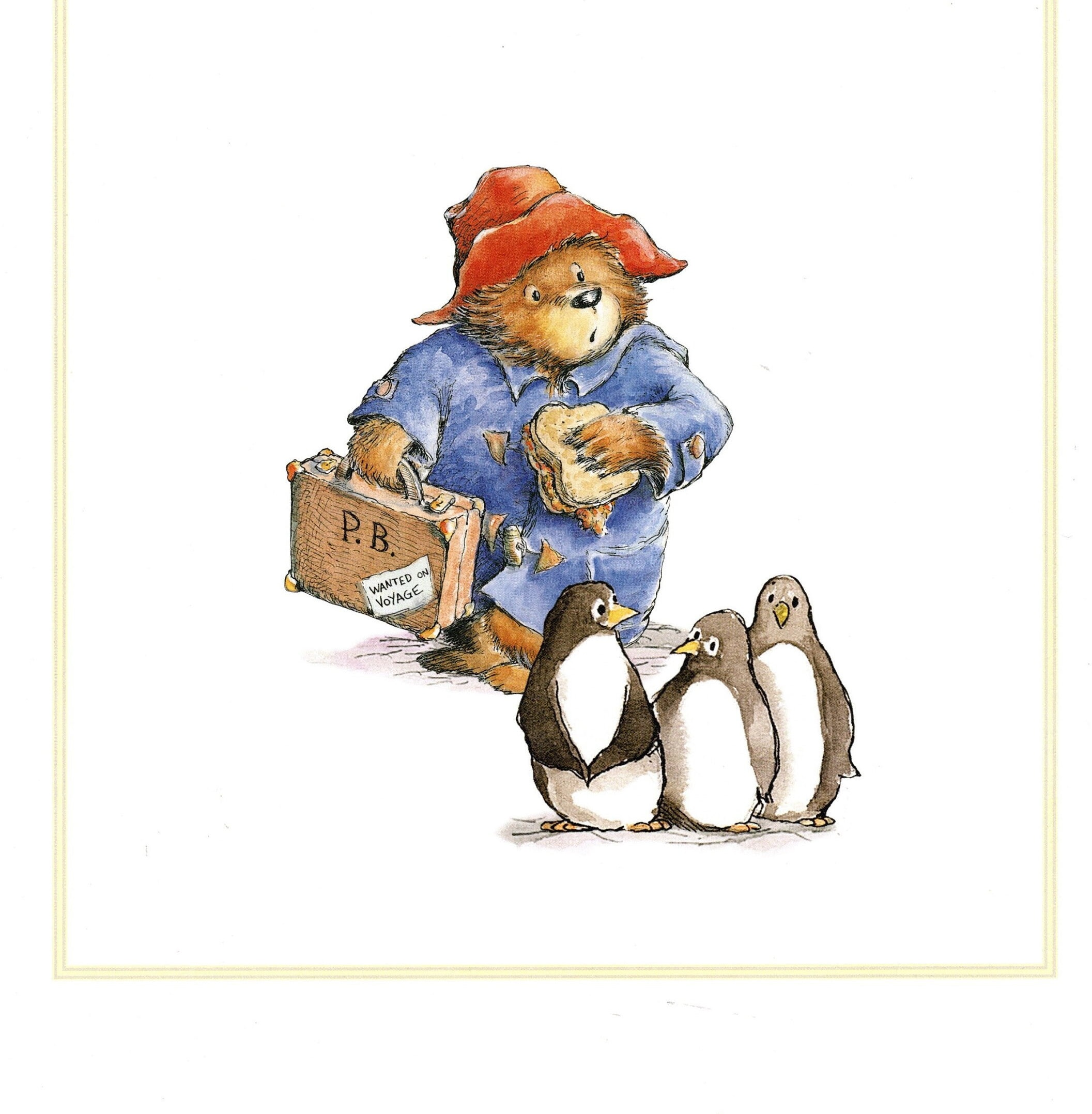 Vintage Paddington Bear Print: Nursery Decor, Children's Art