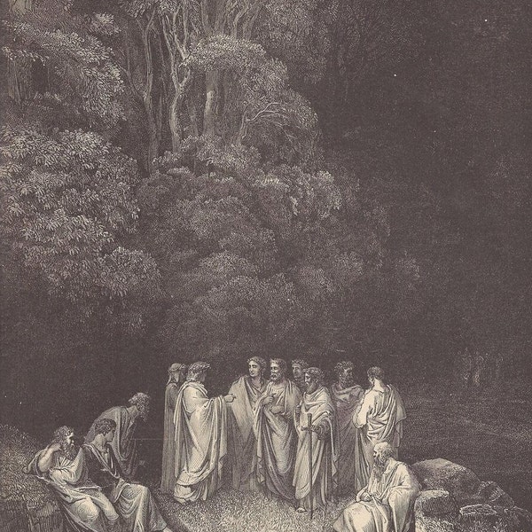 1887 Rare “Dante’s Inferno” Original GUSTAVE DORÉ 2-sided Book Plate - Antique Print – Biblical – Religious – Christianity - Spiritual (14)