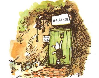 Vintage Winnie de Pooh-boekprint - Illustratie van Shepard