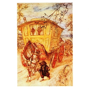 Arthur Rackham 1984 Original Vintage Print - The Wind in the Willows - Classic Storybook Art - Unique gift
