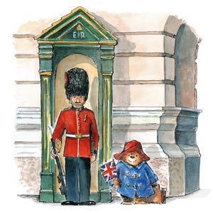 Vintage Paddington Bear Print: Nursery Decor, Children's Art