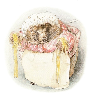Beatrix Potter Mrs. Tiggy-Winkle Print: 1988 Vintage Nursery Art