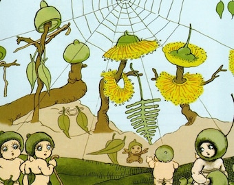 May Gibbs Gumnut Babies Vintage Print: Australian Bush Fairytale