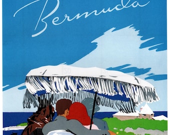 Vintage Bermuda Travel Poster | Tourism Advertisement