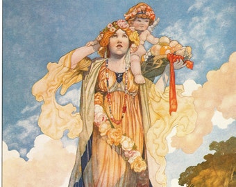 Pears Soap Vintage Ad Print – Charles Robinson Art, "The Seasons" (1978)