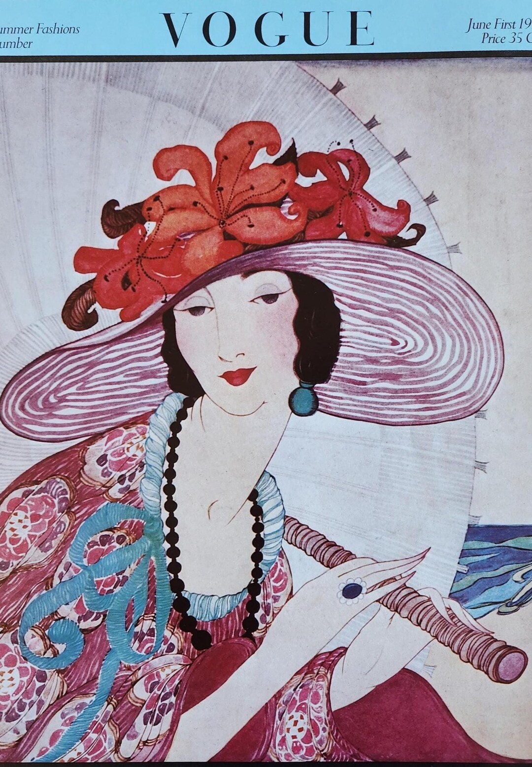 VOGUE ヴォーグ　ヴィンテージ　アート作品 ヴォーグの表紙 1919 ポスター – 大型ファッションウォールアート