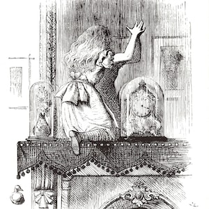 Alice in Wonderland Vintage Print: John Tenniel Illustration, 1977