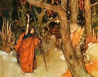 Edmund Dulac 'The Tempest' Vintage Art Print: Shakespeare Fairy Tale