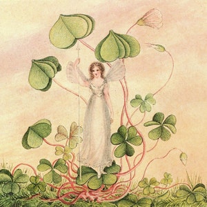 Victorian Fairies Original Print – Amelia Jane Murray - Regency Style Art – Flowers, Birds, Winged Insects - Natural History - Gift