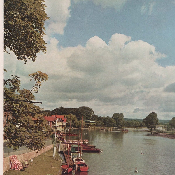 Original Vintage Photo Print – The Henley Regatta Course - 1966 from “Country Life Picture Book of Britain” – unique gift