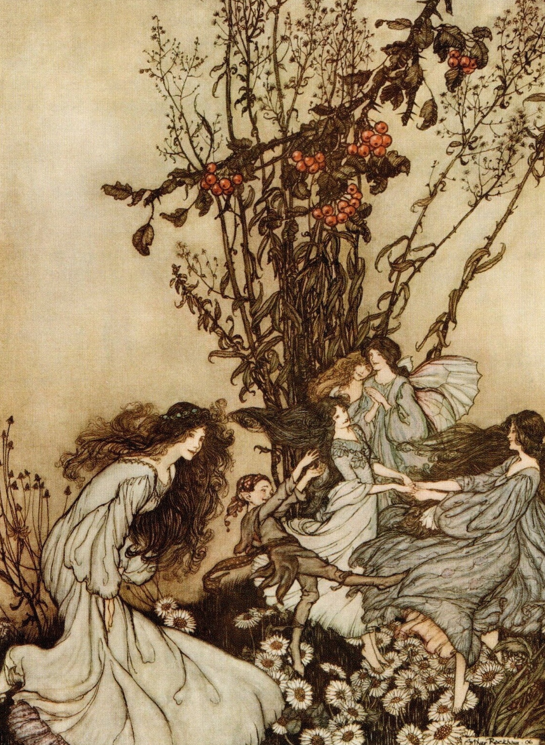 Victorian Fairy Art Original Vintage Print - Arthur Rackham - Unique ...