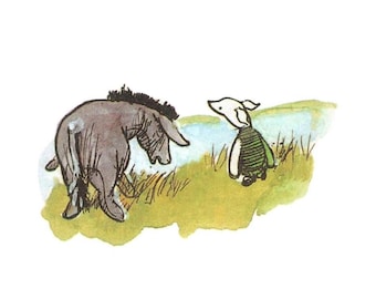 Vintage Winnie de Poeh-print: klassieke kinderkamerkunst