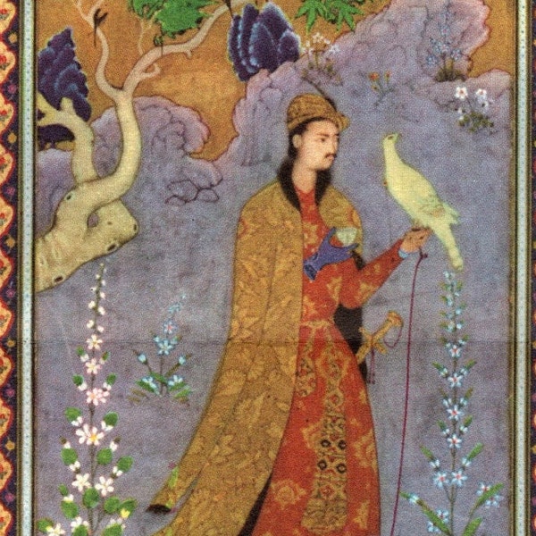 Ancient Persian Painting from Manuscripts – Muraqqa Gulshan (1585-1610) - Original Vintage Print - Unique Gift (20)
