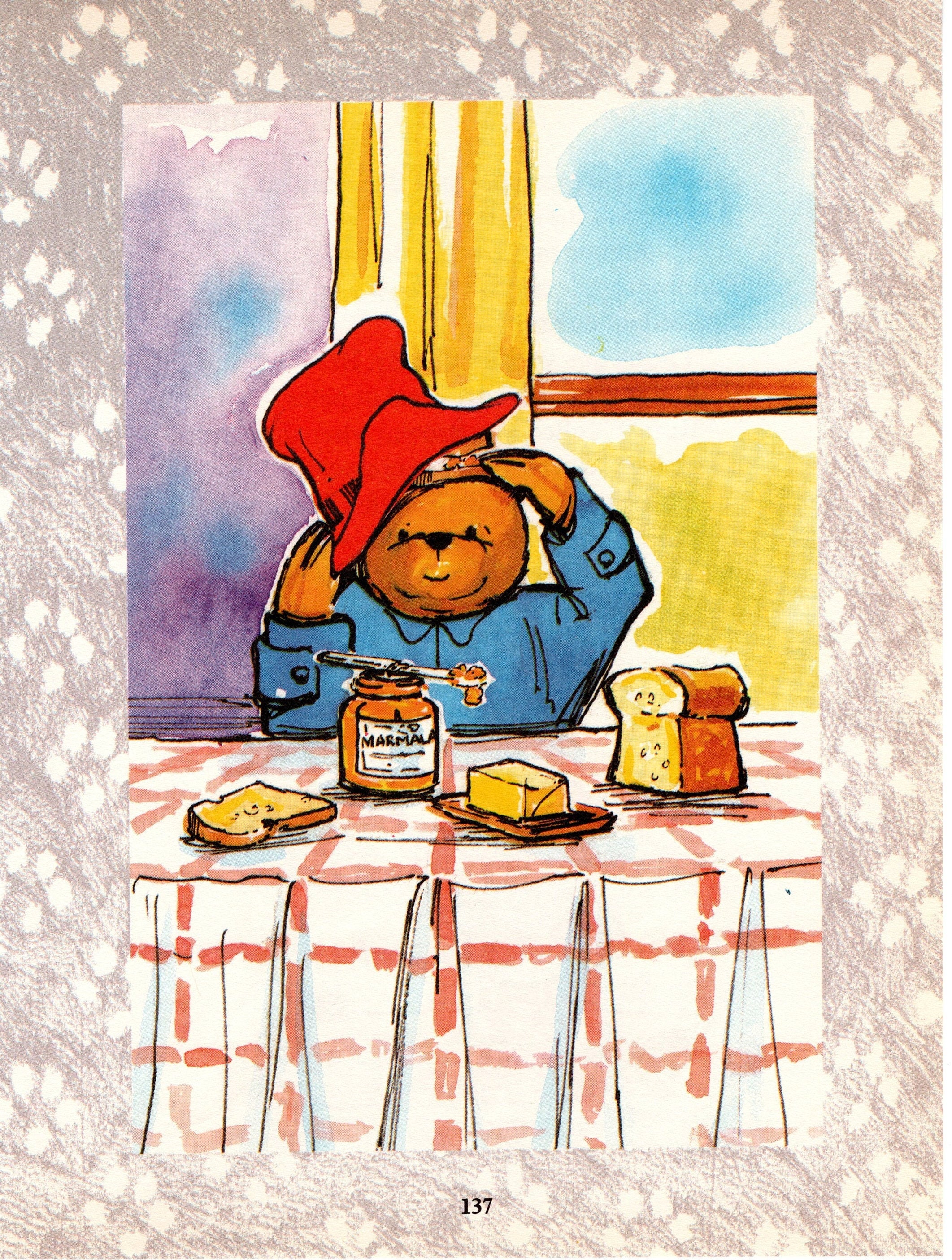 Original Paddington Bear Vintage Print – Nursery Art - Baby