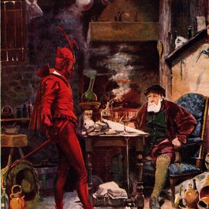 1930s Richard Wagner&#39;s Faust Print: Act I, Scene I - Opera Lover Gift