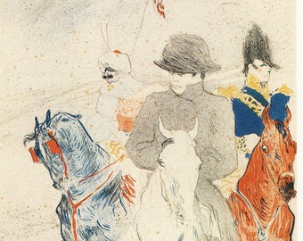 Toulouse Lautrec Napoleon Print – Original Vintage Book Plate, French Text