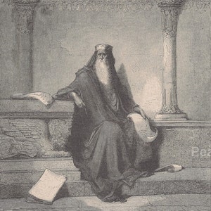 Gustave Doré &quot;Solomon&quot; Antique Bible Print, 1891