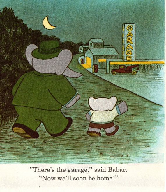 1980 Babar the Elephant Print: Amusing Children's Nursery Art - Etsy