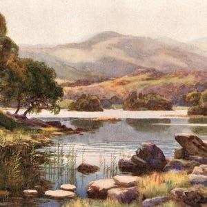 1920 Rydalmere, The Lake District, England - Original Vintage Print - Unique Gift