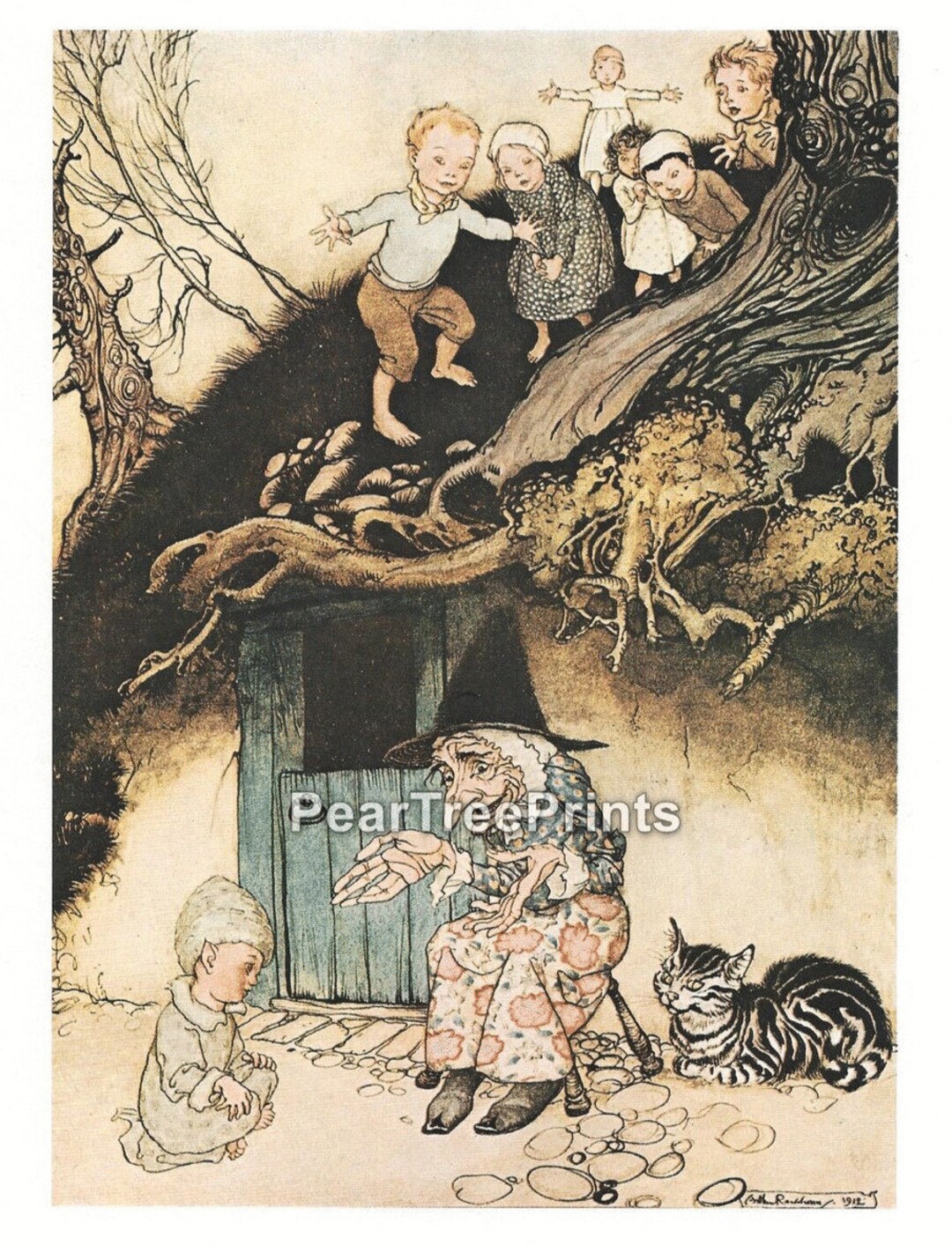 Arthur Rackham Vintage Fairy Tale Print: Mother Goose Illustration - Etsy