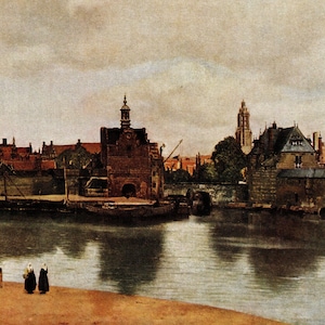 Vermeer &#39;View of Delft&#39; Vintage 1934 Gravure Print