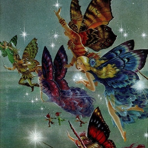 Shirley Barber Vintage Fairies Art Print - Seashore Fairy Folk