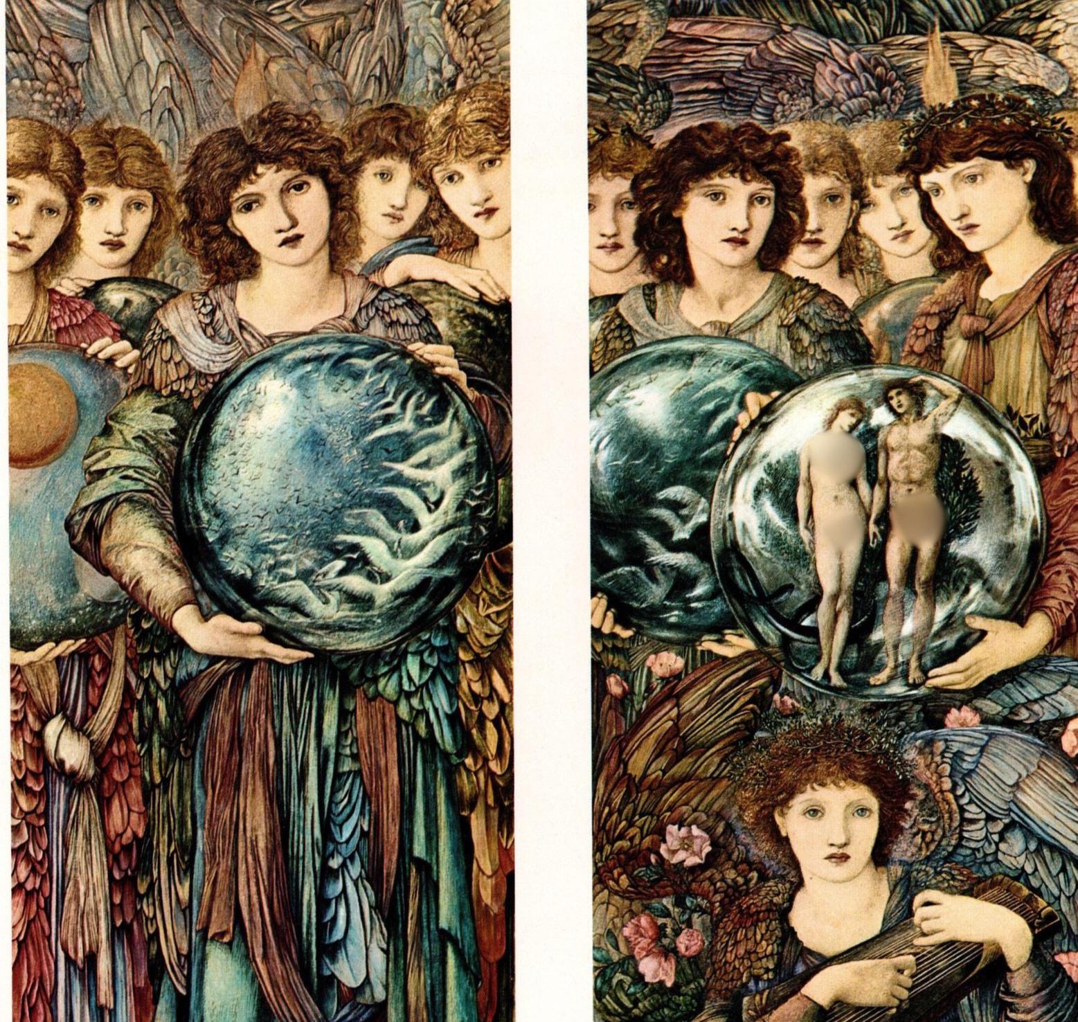 Tapisserie D'Edward Burne-Jones – Ange Jouant Du Flageolet – Thème De Noël – Renaissance