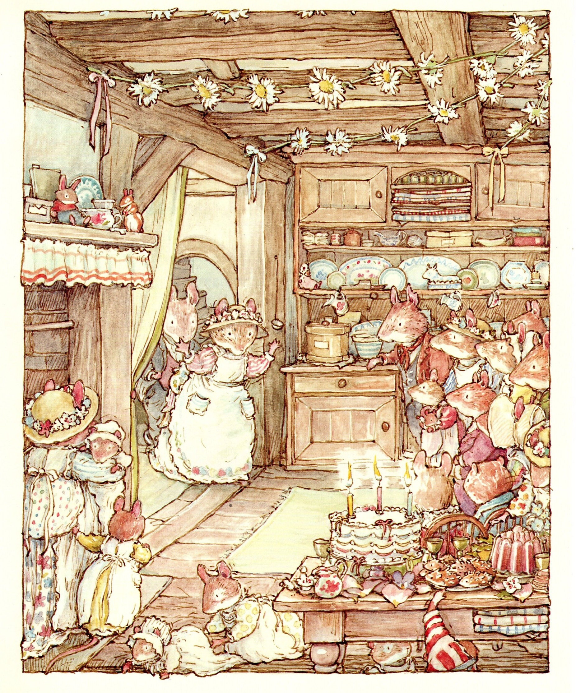 Brambly Hedge Vintage Print: Poppy's Babies, Jill Barklem
